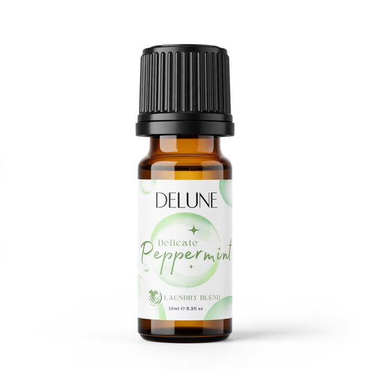 Delune Delicate Peppermint Laundry Blend 10ml amber bottle